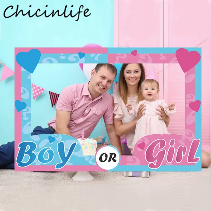 Chicinlife%20Boy%20Or%20Girl%20Photo%20Booth%20Frame%20Prop%20Birthday%20Party%20Baby%20Shower%20Photobooth%20Props%20Gender%20Reveal%20Decoration%20-%20Image%203