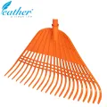 HEAVY DUTY PLASTIC GARDEN RAKE WITH 120CM PLASTIC COATED METAL HANDLE. 
