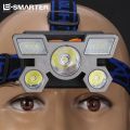 USB Rechargeable Headlamp Portable 5LED Headlight Built-in Battery Torch Portable Working Light Fishing Camping Head Light. 