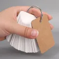 【ZOSR】100Sheet Handwritten Card Portable Blank Binder Note Pad Index Card Note Memo Papers with Iron Binder Ring Combinable Flipping Study Flash Cards. 