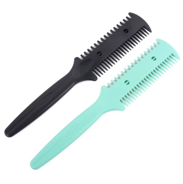 Metal Blade Razor Plastic Hair Comb Cutter Trimmer rple