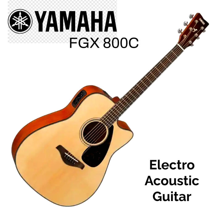 Yamaha%20FGX800C%20Solid%20Top%20Cutaway%20Acoustic-Electric%20Guitar,%20Dreadnought%20With%20Yamaha%20Gig%20Bag%20-%20Image%207