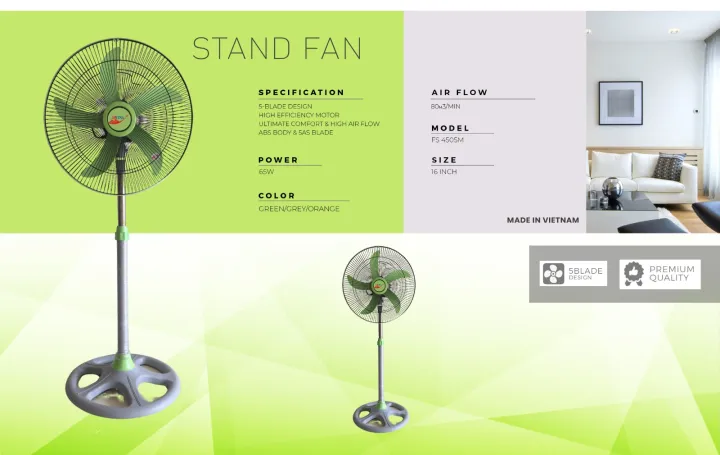 FAVINA VIETNAM 18 INCH STAND FAN - FS 4505M | Daraz.lk