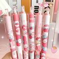 Cute Pink Little Dinosaur Press Pen 0.5 Black Gel Pens School Office Writing Stationery Supplies. 