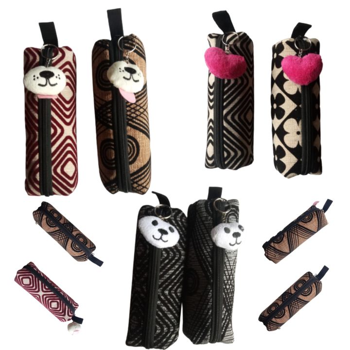 purse Handmade made of clothes with a cute key tag for girls, kids