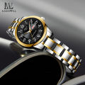 LouisWill Ladies Watch Fashion Quartz Watch Watches Steel Strap Watches 30M Waterproof Watch Large Number Dial Watches Luxury Design Watch Wristwatch With Calender Luminous Pointer. 