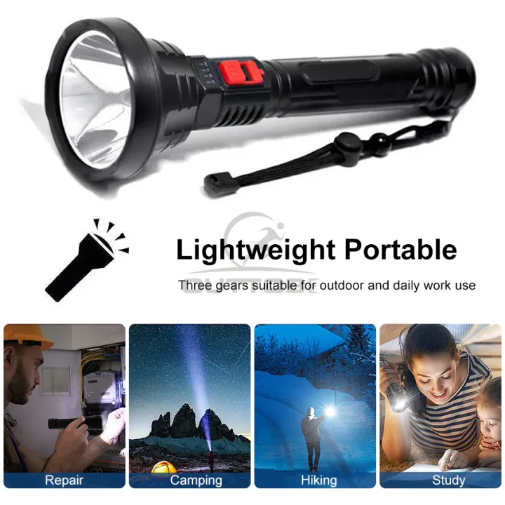Outdoor%20Flashlights%20Emergency%20Electric%20To-rch%20%20Light%20Portable%20Lamp%20Light%20Camping%20Hiking%20Work%20Lights%20Flashlight%20Bright%20Searchlight%20Spotlight%20300M%20Distance%20USB%20Rechargeable%20Flashlight%20-%20Image%207