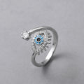 Evil Eye Rings For Women Open Adjustable Ring Trend Wedding Band Couple Jewelry Gift. 