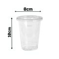 50pcs 330ml Disposable Clear Plastic Transparent Drinking Cups With Lid For Soft Drink, Juices To Use in Kitchen, All Functions, And For Restaurants Etc.. 