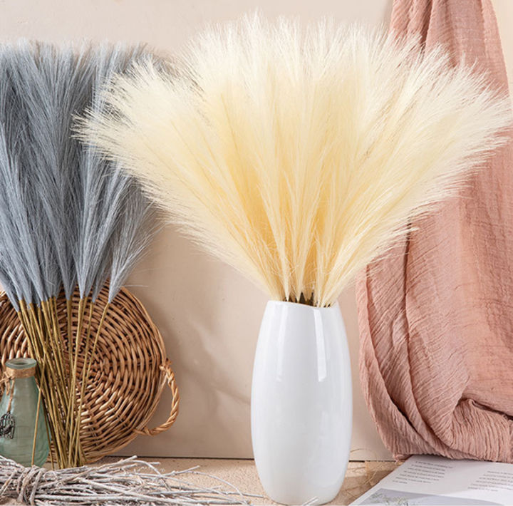 Simulation Flowers Reed Pampas Grass Fake Flowers Decorative Flower Arrangements Window Living Room Wedding Floor Decorative Flowers