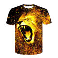 Black and white lion 3D Printed T shirt Cool Animal Pattern 2020 Fashion Summer Short Sleeve Tops Men's Tshirt Boy Girl Tees. 