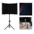 Studio Microphone Isolation Shield Sound Windshield Mic Sound Absorbing Foam Acoustic Sound Shield for Broadcasting Condenser Mic Podcasts - 3 Panels. 