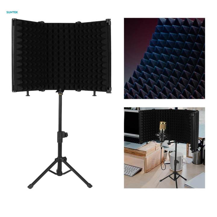 Studio%20Microphone%20Isolation%20Shield%20Sound%20Windshield%20Mic%20Sound%20Absorbing%20Foam%20Acoustic%20Sound%20Shield%20for%20Broadcasting%20Condenser%20Mic%20Podcasts%20-%203%20Panels%20-%20Image%205