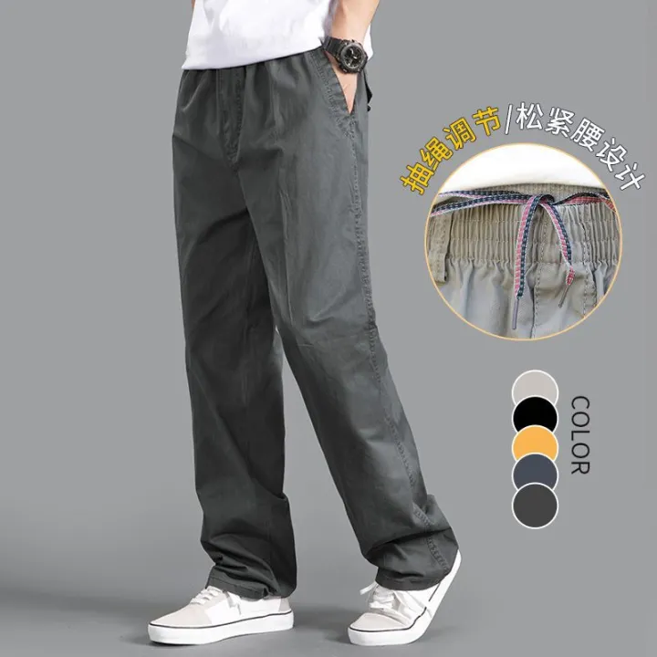 Buy%20One%20Get%20One%20Free%20Summer%20Casual%20Pants%20Men%20Washed%20Cargo%20Pants%202%20Striped%20plus%20Size%20Straight%20Loose%20Solid%20Color%20Trousers%20-%20Image%206