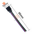 5pcs Male Female 4pin Led Strip Cable Connector Adapter Wire Rgb Rgbw Lamp Tape Rgb Rgbw Controller Connection. 