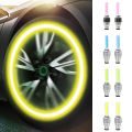 2PCS Car Wheel LED Light Motocycle Bike Light Tire Valve Cap Decorative Lantern Tire Valve Cap Flash Spoke Neon Lamp-Pink. 