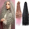 30Inch Freetress Deep Twist Crochet Hair Ombre Afro Curls Synthetic Crochet Hair Long Curly Crochet Braiding Hair American. 