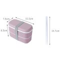 Nullmul Microwavable 2 Layer Lunch Box with Compartments Leakproof Bento Box Insulated Food Container Lunch Box Gray. 