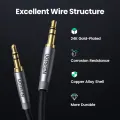 UGREEN HiFi AUX Cable 3.5mm Audio Speaker Cable 3.5 jack For Guitar Silver-plated Braided Wire Auxiliary Car Headphone Cable. 