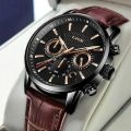 New Luxury Stainless Steel / Leather Strap Chain Quartz Analog Wrist Watch For Men Gents Boys LIGEx 191545919 STYLES-CMB (PVT) LTD. 