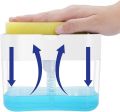 2 in 1 Soap Pump Dispenser Sponge Liquid Container Holder Dish Washing Kitchen. 