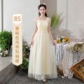 Chinese style bridesmaid dress 2024 Spring and Summer New Slim Fit Thin Elegant Sisters Group Choral Performance Long Dress Women. 