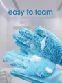 【wholesle668 Store】Pet Dog gloves brush silicone bath massage brush artifact dog rub bath supplies Daquan clean Pet items. 