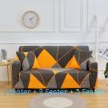 Yellow Line  Spandex Polar Fleece Super Elastic Stretch Sofa Cover Slipcover Couch Living Room 1/2/3 Seater. 
