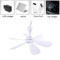 5V USB Powered Mini Ceiling Fan Silent 6 Leaves for Personal Use. 