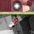 (VDZI) 6PCS 4 Inch 240 Grit Red Nylon Fiber Flap Discs with Sandpaper,perfect for Paint Remove & Stainless Steel Tube Polishing. 