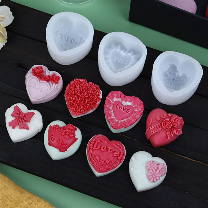 Heart-shaped Chocolate Mousse Cake Silicone Mold DIY Creative Love Pillow Jelly Pudding Baking Mold