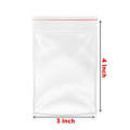 Zip Lock Plastic Transparent Packet Zipper Poly Clear Plastic Bags Re-Useable 3x4 inch 100pcs. 
