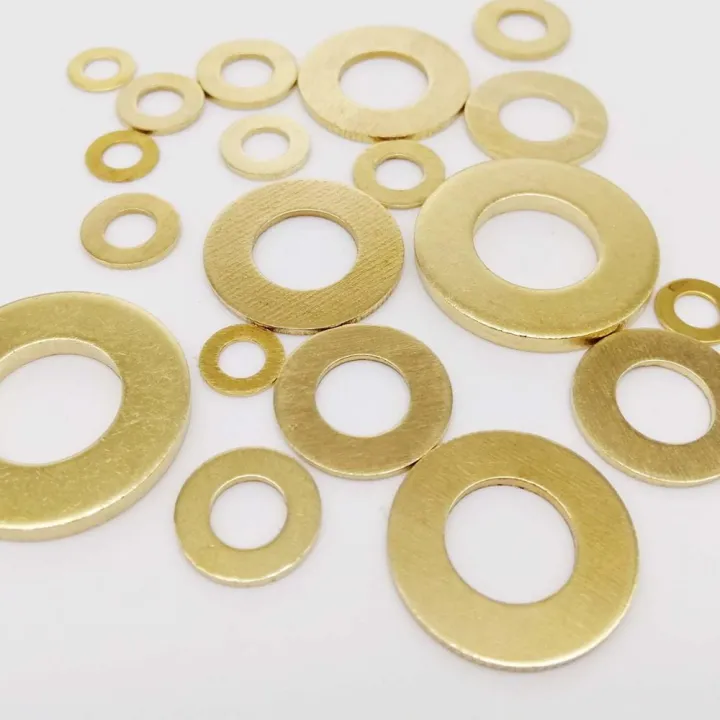 20/100pcs Gb97 Din125 Solid Brass Copper Flat Washer Plain Gasket Pad ...