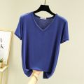 Summer New Women's Modal Loose Short Sleeve Shirt Korean Style Thin Slimming Top plus Size Inner MatchTT-shirt Women's. 