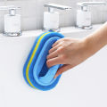 Kitchen Cleaning Bathroom Toilet Glass Wall Cleaning Bath Brush Plastic Handle Sponge Bottom Bathtub Window Cleaner. 
