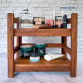 Wooden Cosmetics Rack / Solid Wood 2 Tier Tea corner Rack for Kitchen / Wooden Spices Rack for Kitchen Countertop/ Storage Stand. 
