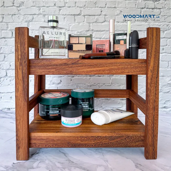 Wooden%20Cosmetics%20Rack%20/%20Solid%20Wood%202%20Tier%20Tea%20corner%20Rack%20for%20Kitchen%20/%20Wooden%20Spices%20Rack%20for%20Kitchen%20Countertop/%20Storage%20Stand%20-%20Image%202