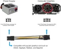 6-pin to 8-pin PCI Express Power Converter Cable for GPU Video Card PCIE PCI-E vga card. 