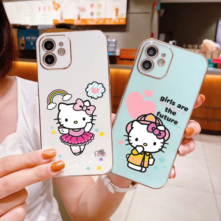 DuBaiNi%20For%20Samsung%20Galaxy%20A23%20Creative%20Electroplated%20TPU%20Straight%20Edge%20Printing%20KT%20Cat%20Soft/Hard%20Innovative%20Design%20Fashion%20Brand%20Temperament%20Anti%20slip%20and%20Anti%20drop%20Phone%20Case%20-%20Image%204