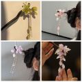 Cute Flower Wooden Hair Stick Chinese Style Hair Sticks for Buns Hanfu Hairpin Hanfu Headwear Tassel For Girl. 