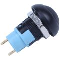 On-Off Latching Waterproof 12mm Push Button Switch SPST 2A IP67, Black. 