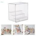 Showcase Storage Organizer Stackable Figures Display Stand Display Case Clear with steps. 