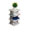 4 Layer Folding Shoe Rack four tier collapsible multi-layer organizer space saving portable easy-assembl use for home. 