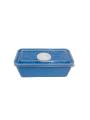 1 Piece Marble Blue color Plastic Food Container with Transparent lid (RECTANGULAR SMALL) Kitchen Grain Spicy Curry Lunch Box. 