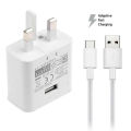 Samsung Fast Charger Adapter Originall With 2A Type C Cable 15w Charging A20 A20S A21 MO2S  M11 M12 A12 A21S M20 A30S A70 A70S  A50 A50S A52 A32 A11  Note 8 Note 9 S8 S9 Plus. 