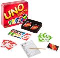 Uno Deluxe Card Game in Metal Box. 