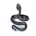 Stereoscopic Retro Punk Snake Ring Party Snake Opening Adjustable Ring for women. 