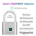Fingerprint Padlock,Portable Anti-Theft USB Charging Fingerprint Lock for Lockers, Suitcases, Backpacks Etc Can Support. 