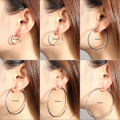 Punk Hoop Earrings Set Big Circle Earring Fashion Simple Jewelry Women Girls Ear Clips Korean Round Ear Ring. 