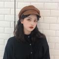 Women Beret Octagonal Cap Stylish Artist Painter Newsboy Hats Black Grey Beret Caps. 